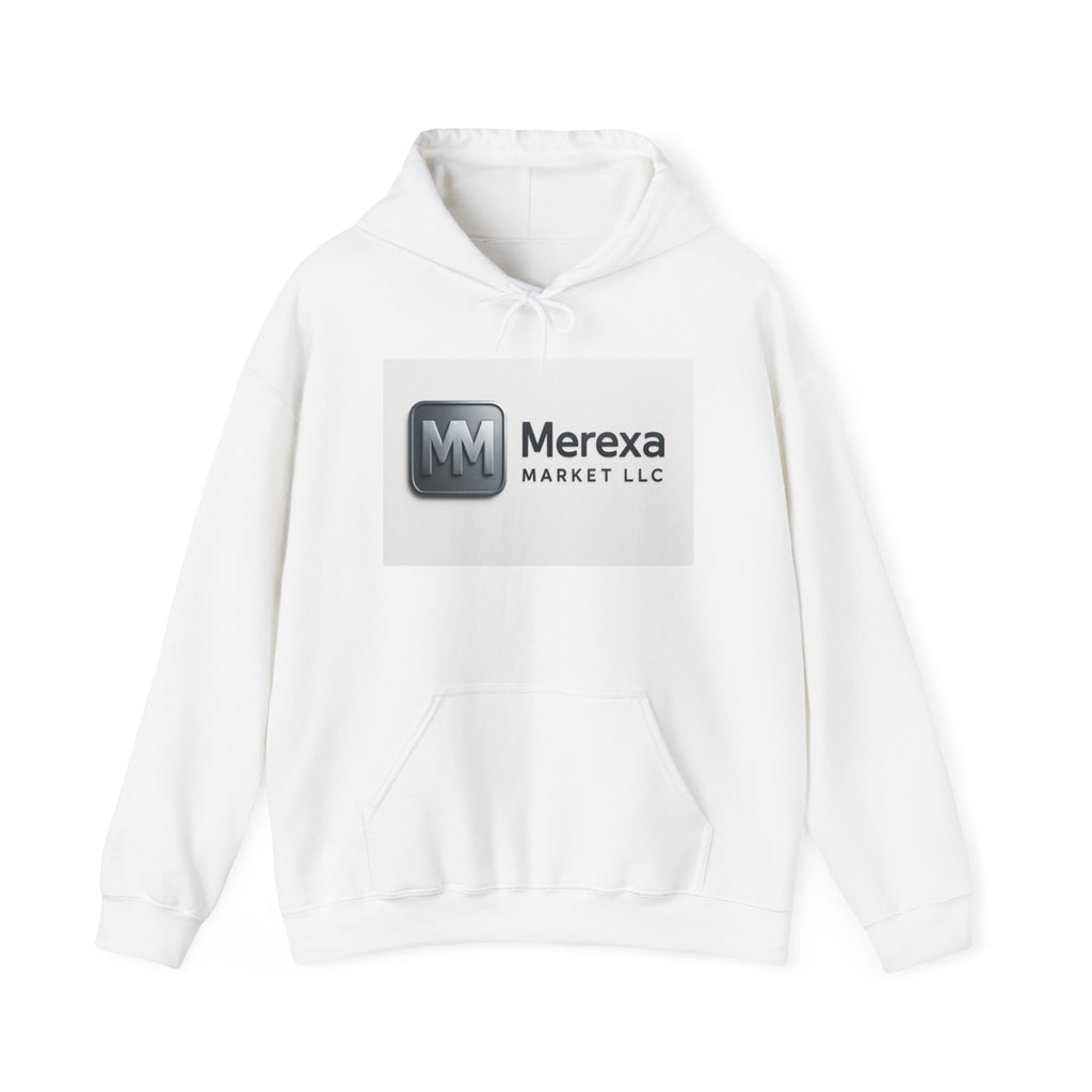 Merexa Market LLC Logo Hoodie - White Branded Pullover