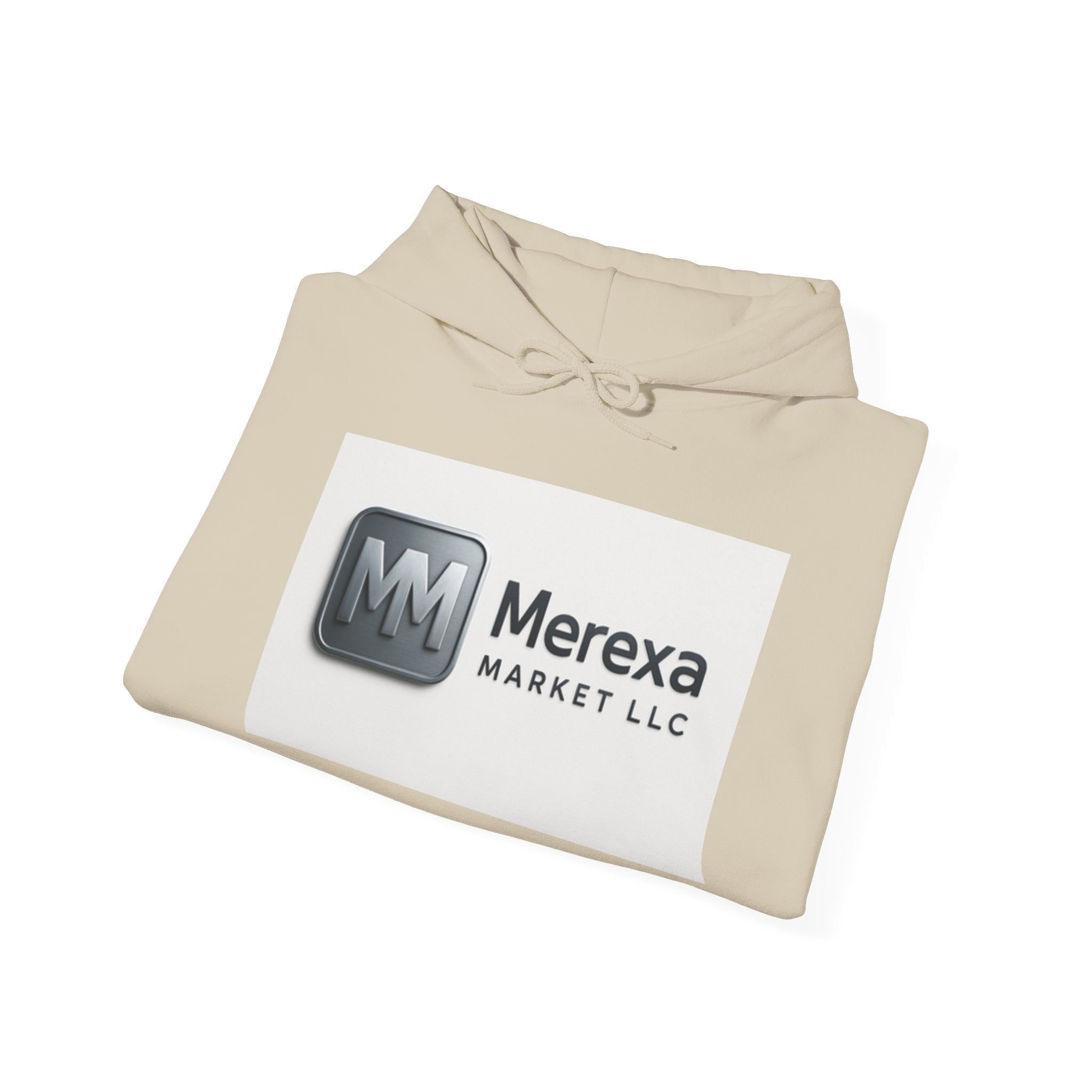 Merexa Market LLC Logo Hoodie - White Branded Pullover
