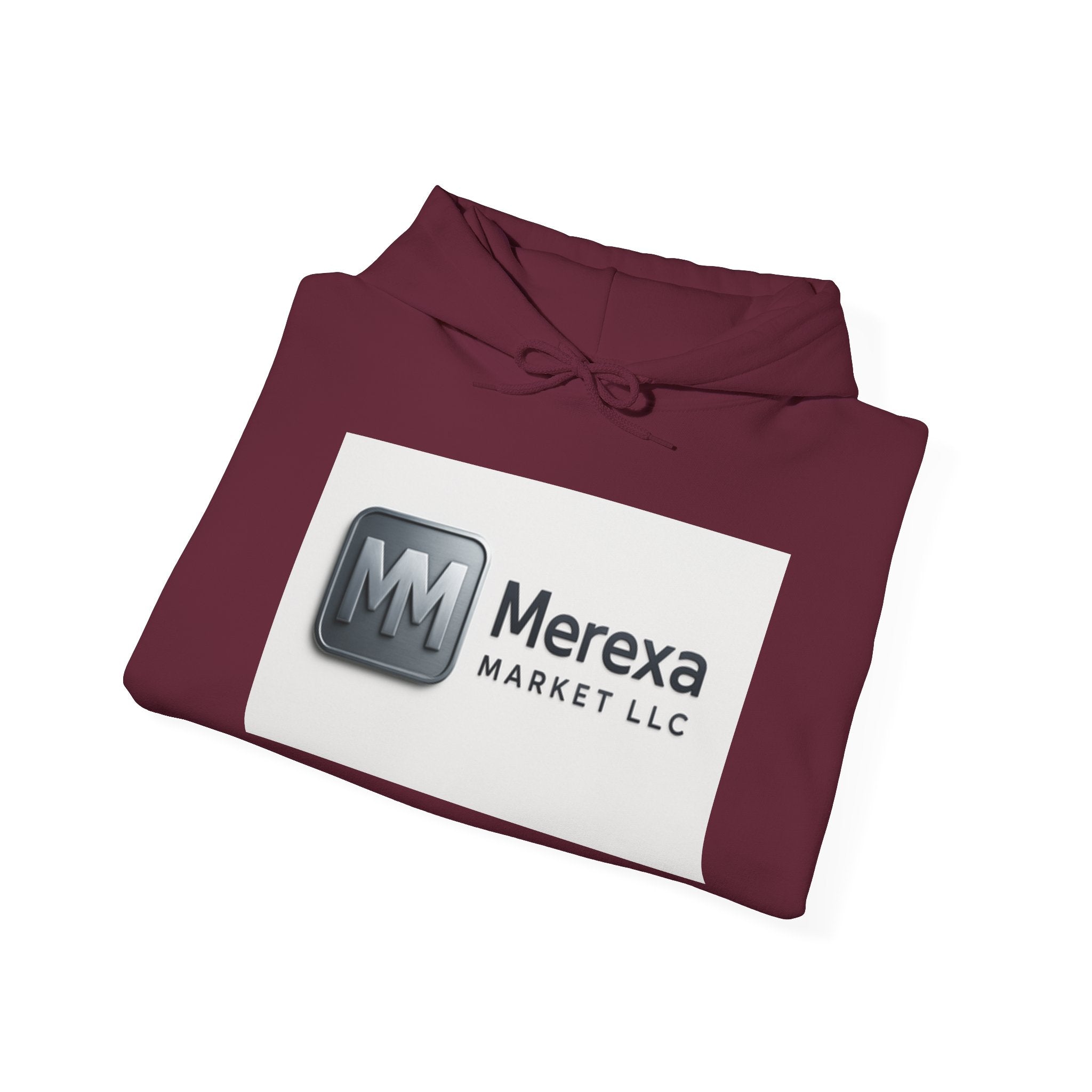 Merexa Market LLC Logo Hoodie - White Branded Pullover