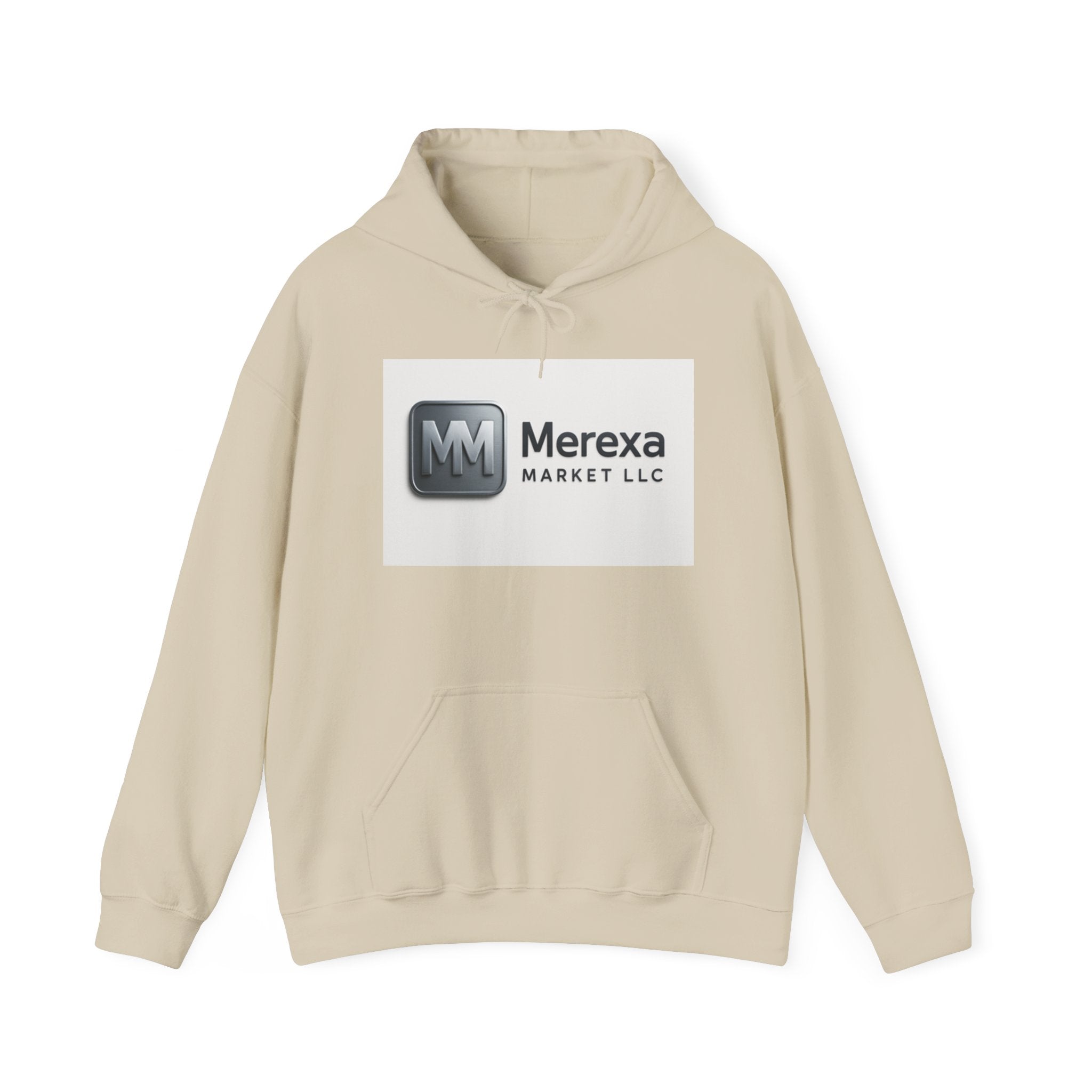 Merexa Market LLC Logo Hoodie - White Branded Pullover