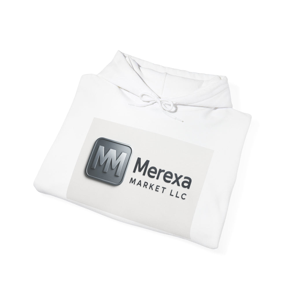 Merexa Market LLC Logo Hoodie - White Branded Pullover