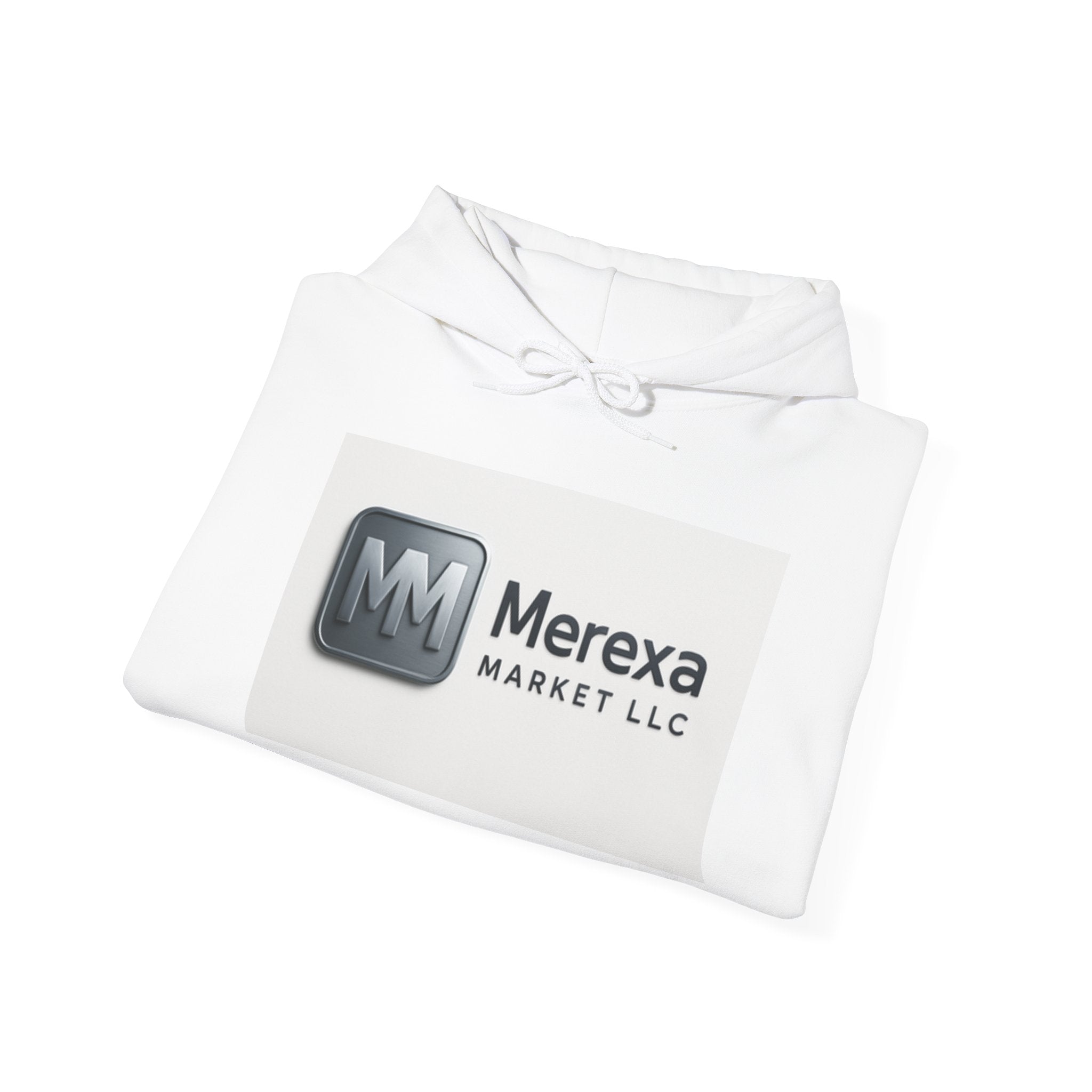 Merexa Market LLC Logo Hoodie - White Branded Pullover