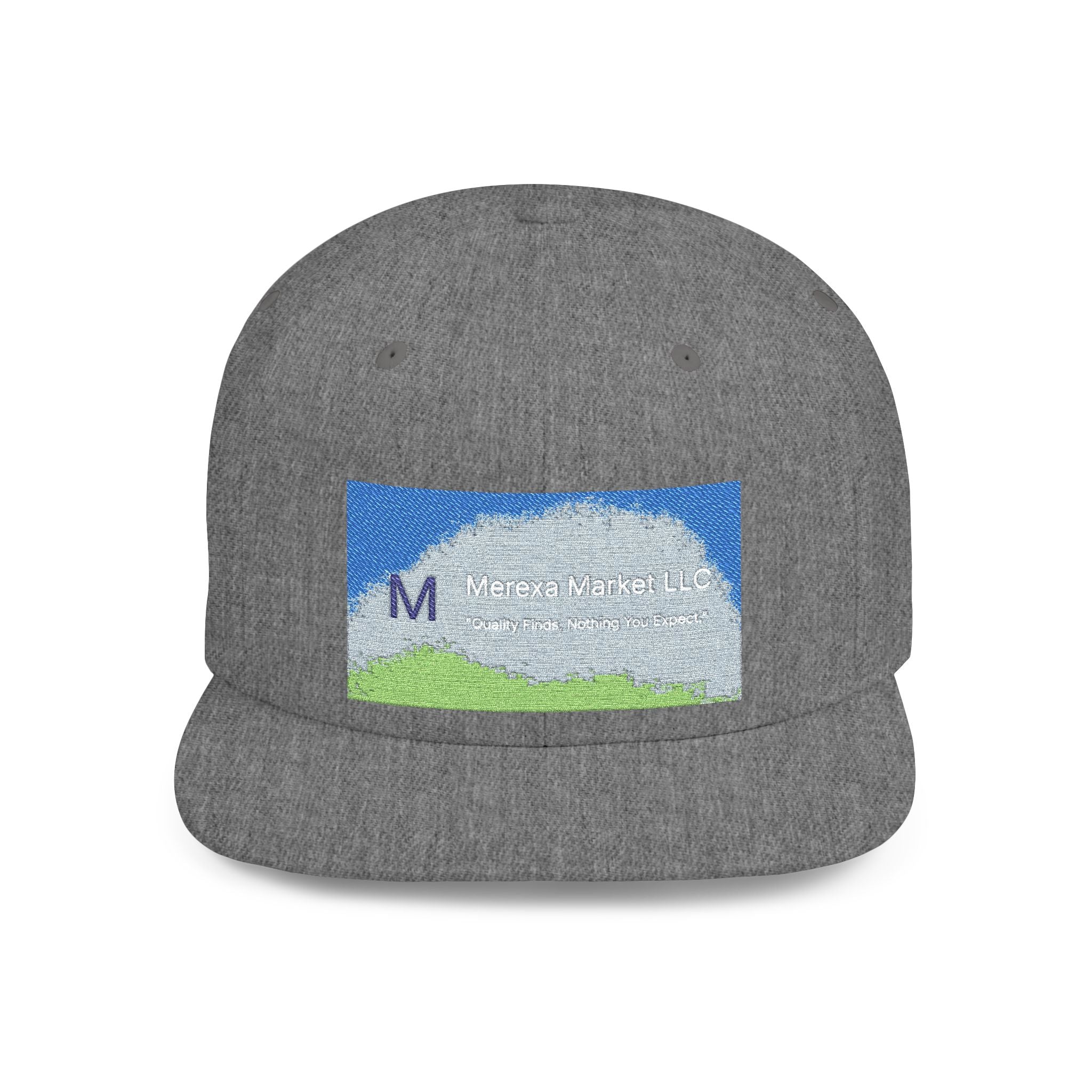 Flat Bill Snapback Hat — Classic Flat-Brim Baseball Cap