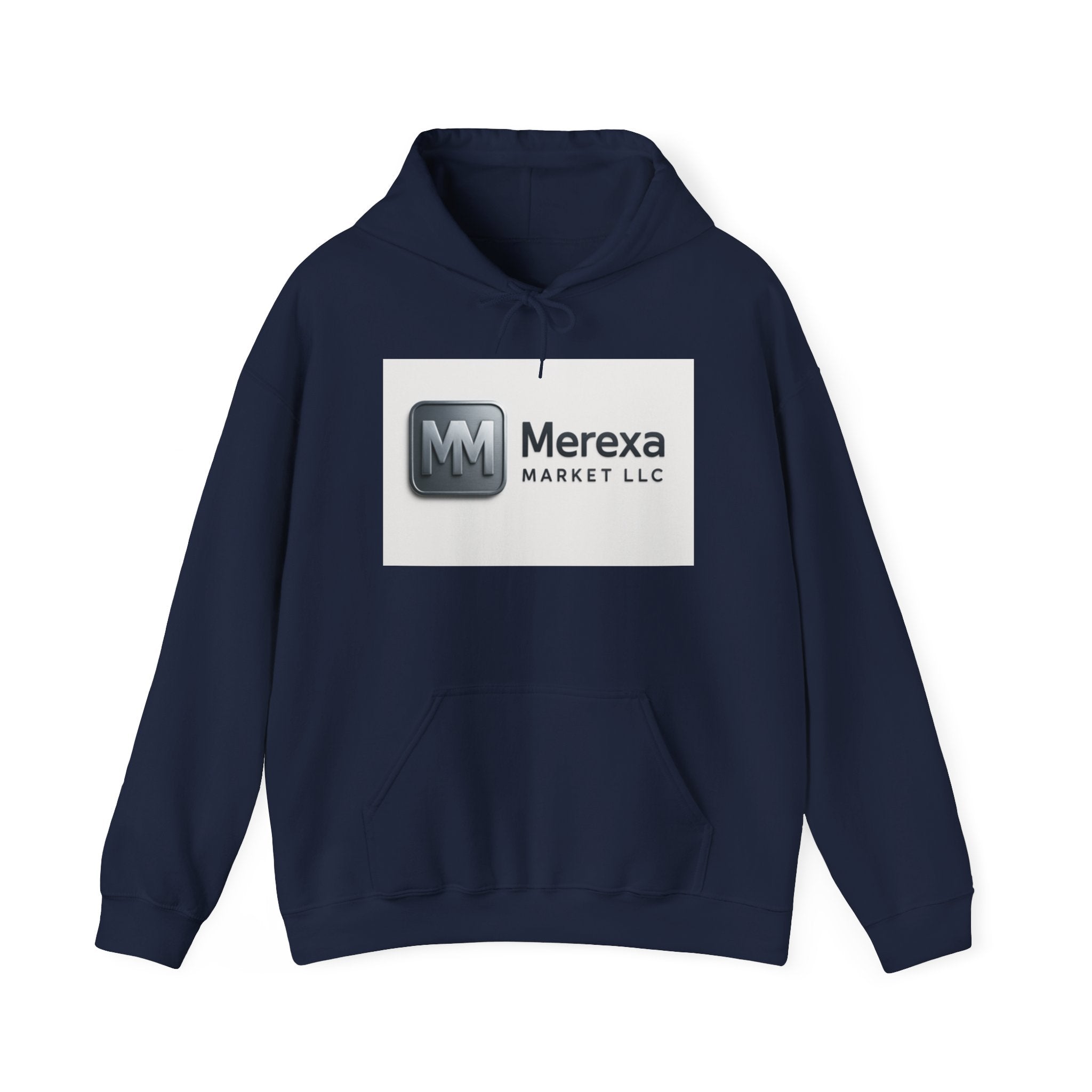 Merexa Market LLC Logo Hoodie - White Branded Pullover