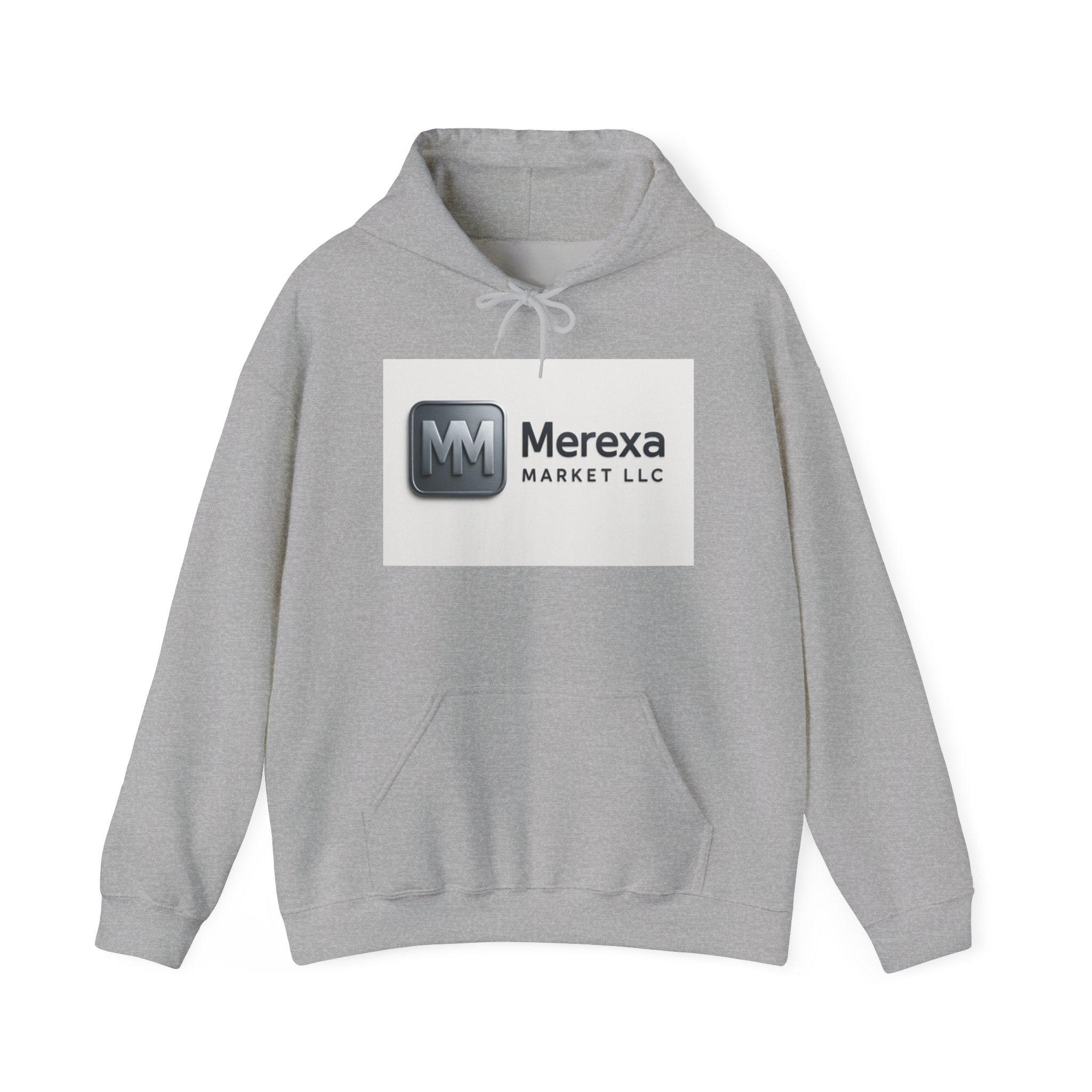 Merexa Market LLC Logo Hoodie - White Branded Pullover