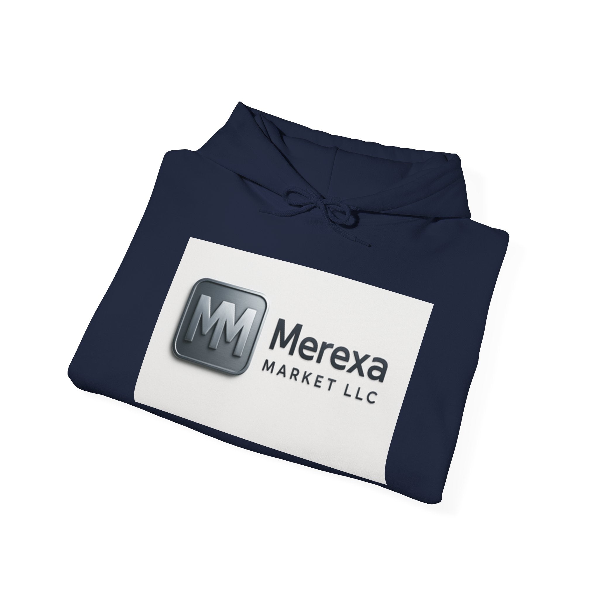 Merexa Market LLC Logo Hoodie - White Branded Pullover