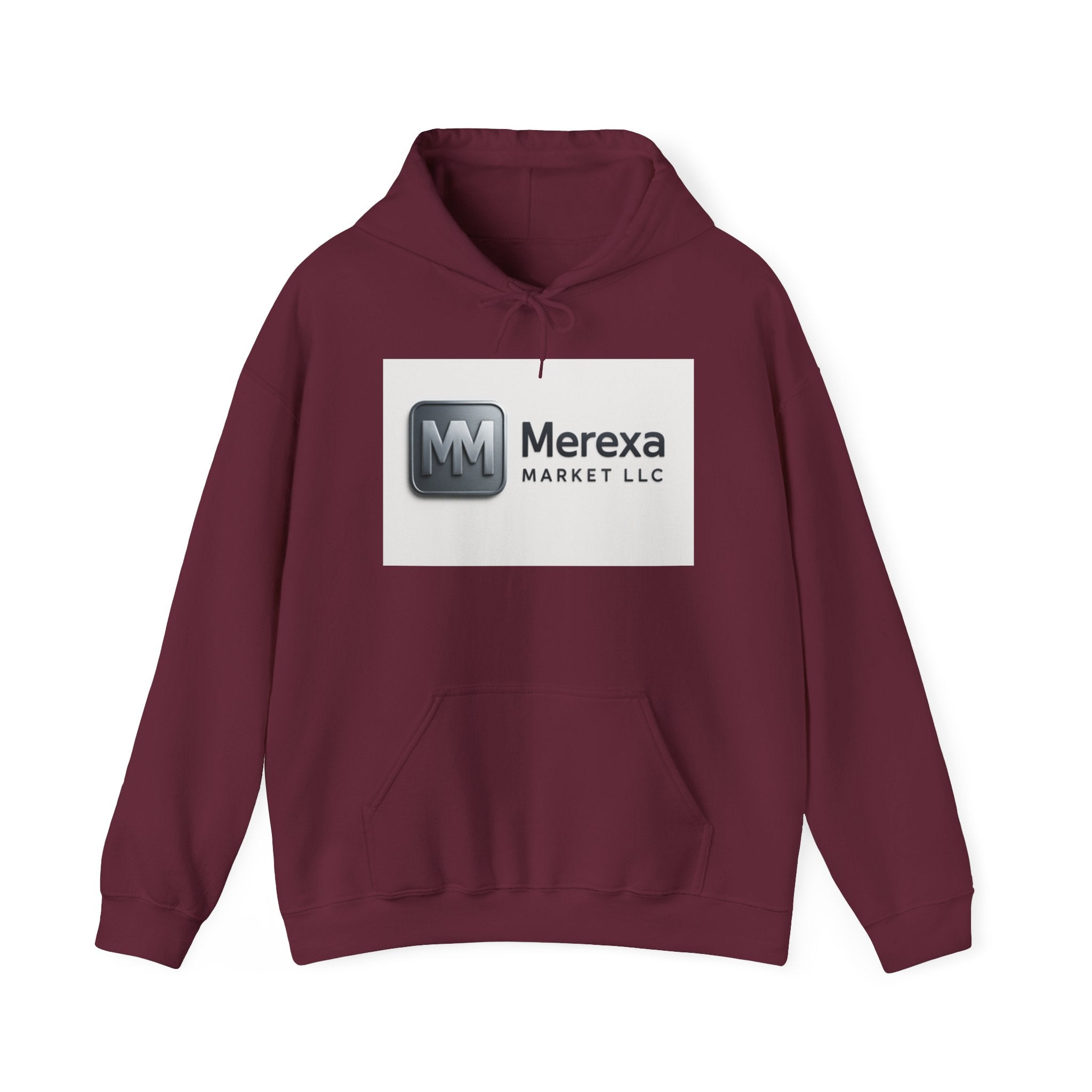 Merexa Market LLC Logo Hoodie - White Branded Pullover